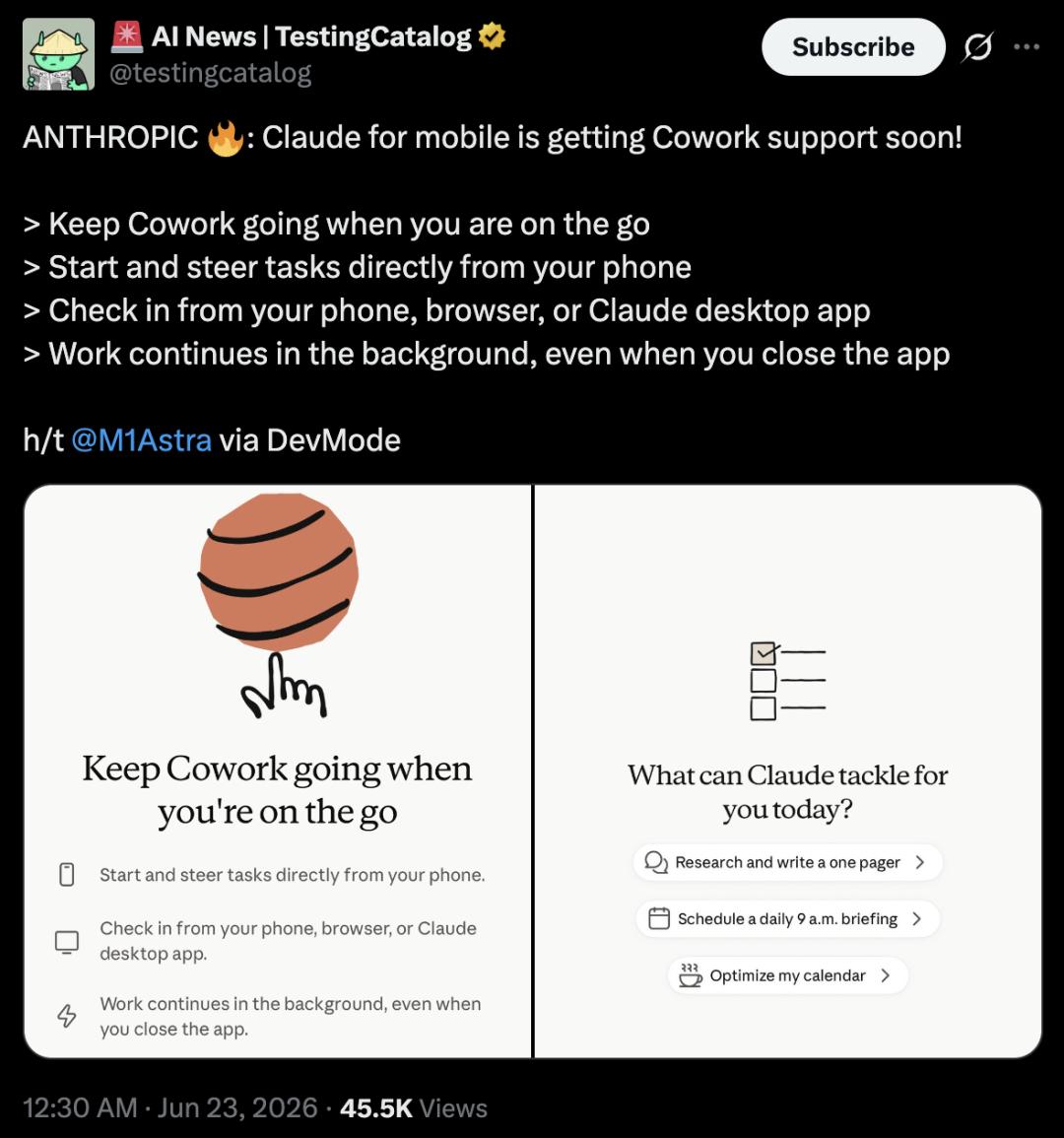 Claude手机端Cowork上线：关App也能后台干活，出门在外任务照跑-第1张图片-世界杯直播平台-世界杯2026直播平台-免费观看官方-V3.6.9